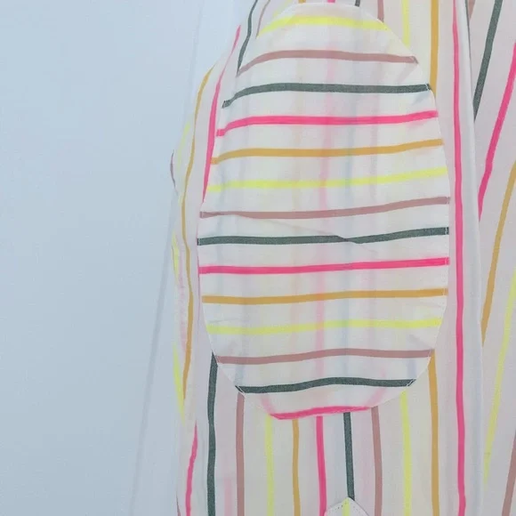 Kerri Rosenthal Pia Button Down Multistripe Shirt With Graphic Heart Size L - Picture 7 of 9